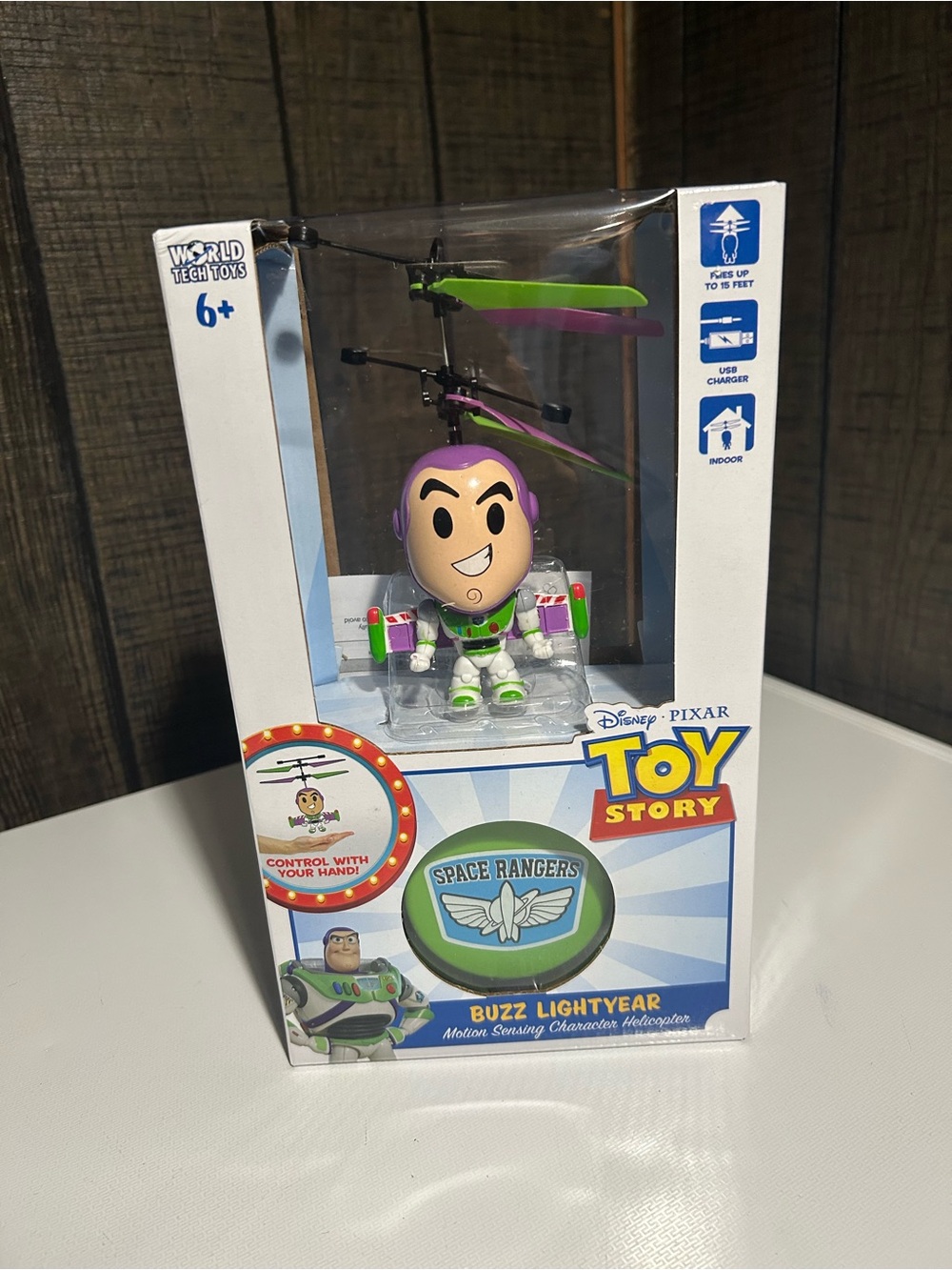 Disney Toy Story Buzz Lightyear Helicopter Figure - Purple, Green & White